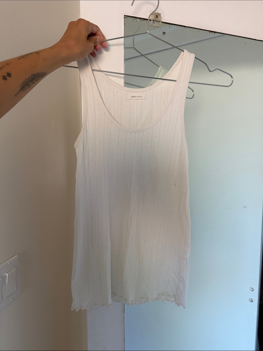 Skall studio pointelle tank top